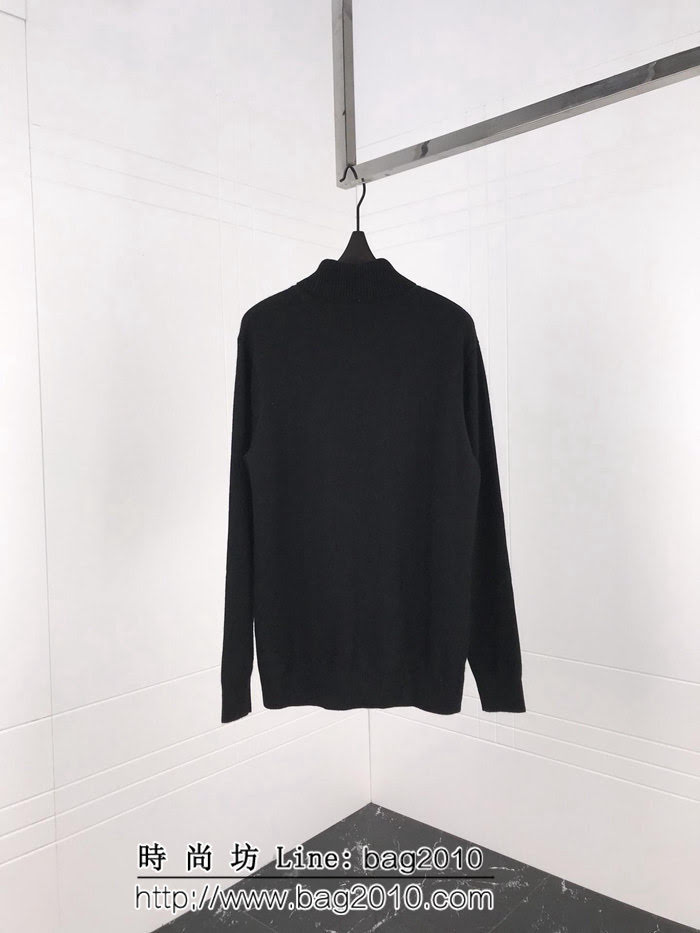 MONCLER蒙口 18ss秋冬新款 滑雪主題圖案 高領 黑色貂絨 男款羊毛衫 ydi1957